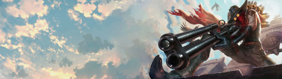 3840x1080 League Of Legends Sniper Wallpaper