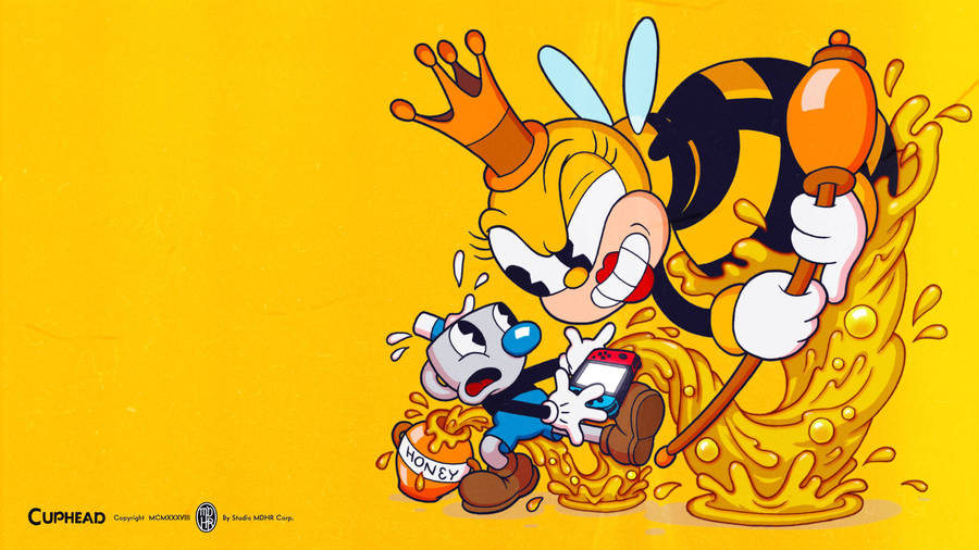 3840x2160 Cuphead Rumor Honeybottoms Wallpaper. Cat With Monocle Wallpaper