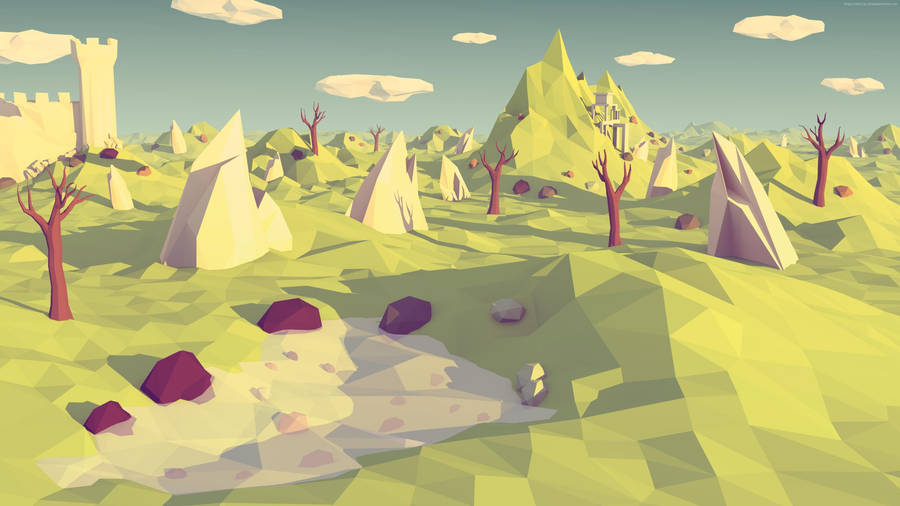 3840x2160 Wallpaper Polygon, 4k, 5k Wallpaper, Landscape, Nature, Low Poly Wallpaper