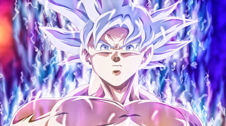 3d Anime Goku On Fire 8k Wallpaper