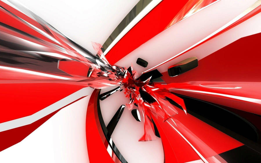 3d Black And Red Abstract Line Wallpaper