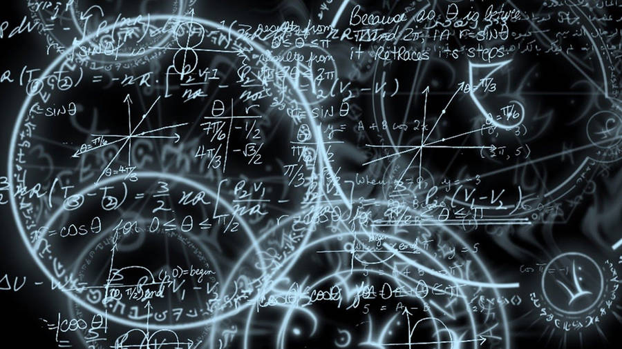 3d Hd Glowing Equations And Formulas Wallpaper