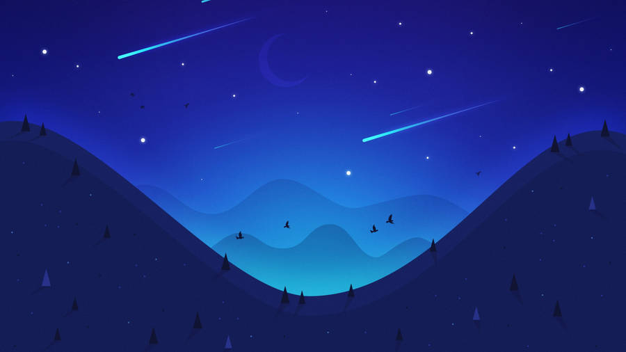 4d Ultra Hd Creative Night Sky Wallpaper