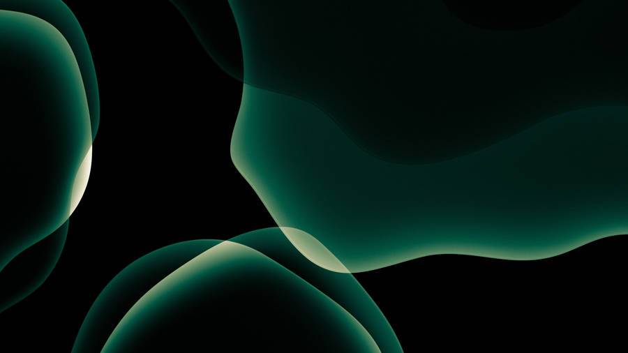4d Ultra Hd Green Gradient Blobs Wallpaper