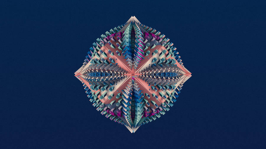 4d Ultra Hd Spiky Colors Wallpaper