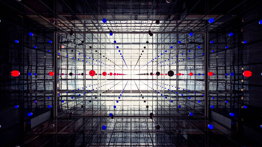 4d Ultra Hd Tricolored Dots Wallpaper