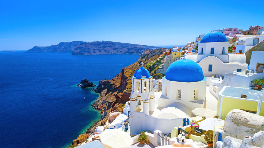 4k Architecture Santorini Buildings Wallpaper