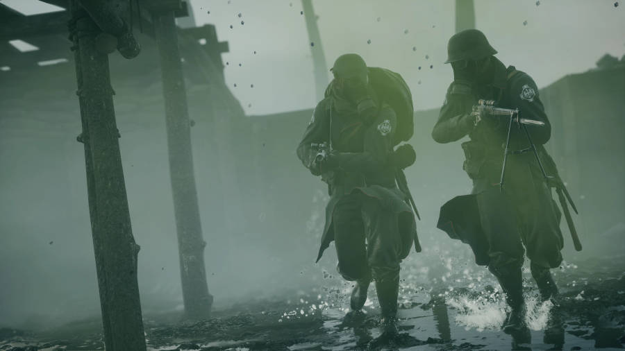 4k Bf1 Germans Clearing Town Wallpaper