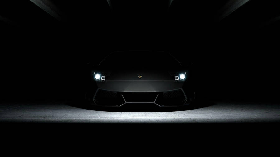 4k Black Car In Darkness Wallpaper