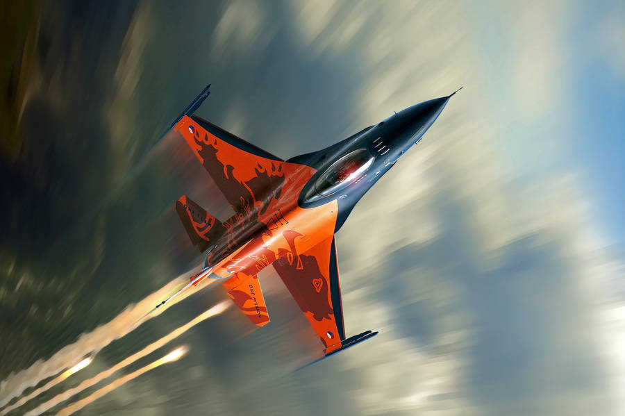 4k Fighter Plane Blasting Off Wallpaper