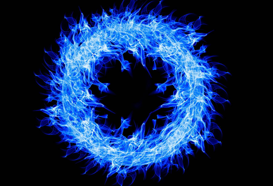 4k Fire Blue Ring Wallpaper