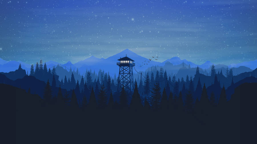 4k Firewatch Starry Night Sky Wallpaper