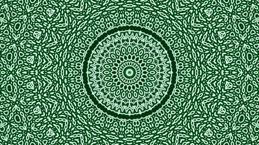 4k Green Mandala Vector Art Wallpaper