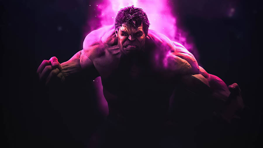 4k Hulk Madness In Neon Wallpaper