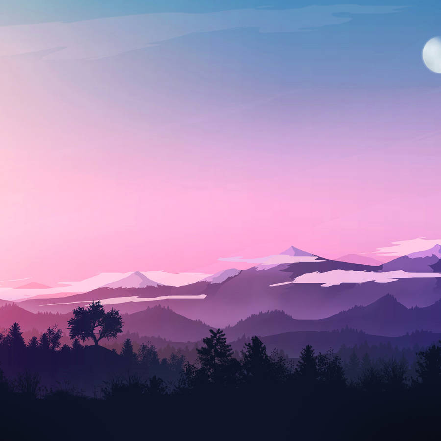 4k Ipad Pink And Blue Sky Wallpaper