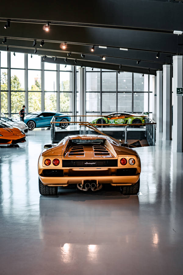 4k Lamborghini Orange Diablo Wallpaper