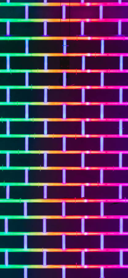 4k Neon Iphone Brick Wall Wallpaper