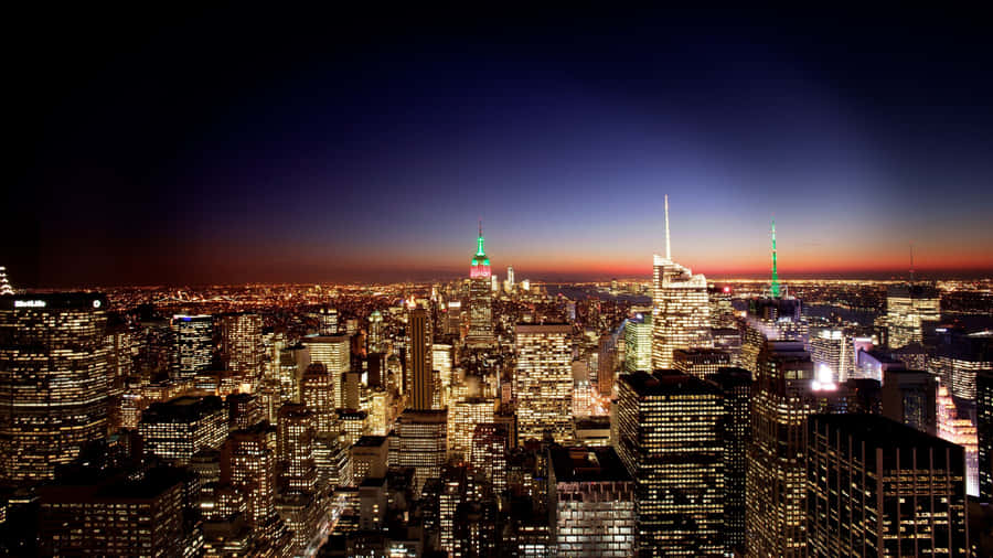 4k New York City Night Pastel Color Wallpaper