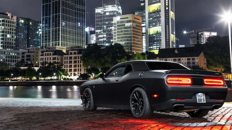 4k Night Shot Dodge Hellcat Wallpaper