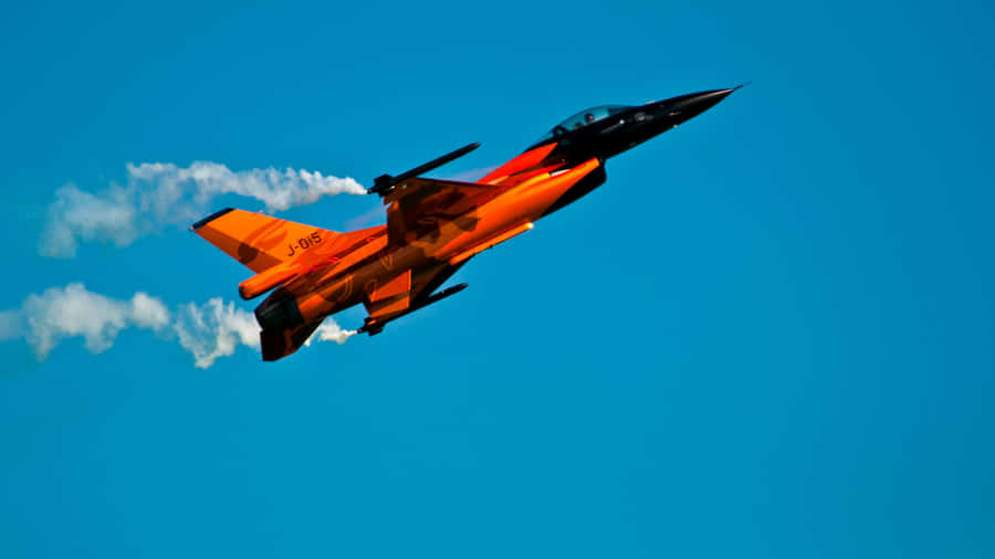 4k Planes Orange Smoke Wallpaper