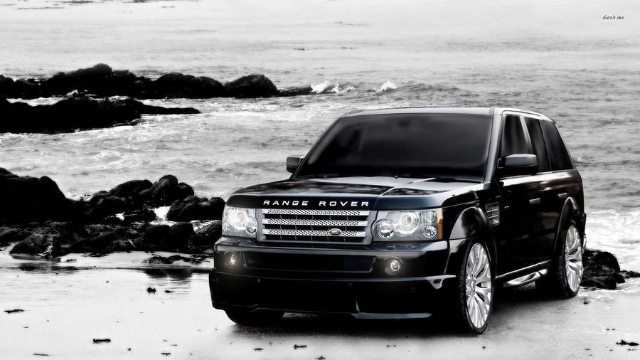 4k Range Rover Black And White Wallpaper