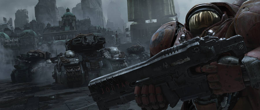 4k Starcraft Power Armor Rifle Wallpaper