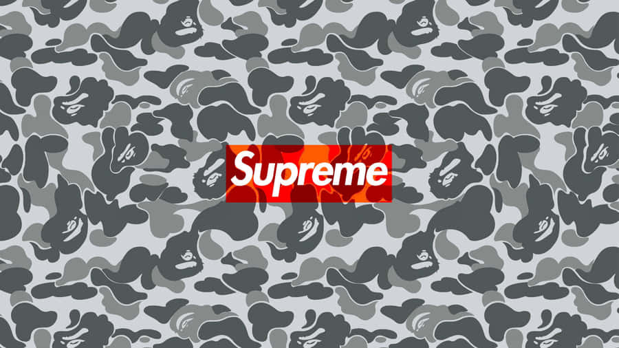 4k Supreme And Bape Camo Wallpaper