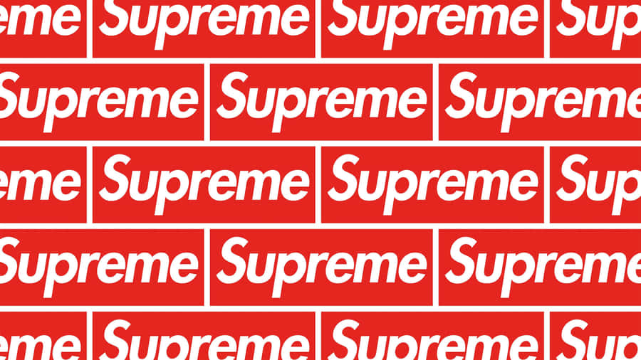 4k Supreme Red Pattern Design Wallpaper