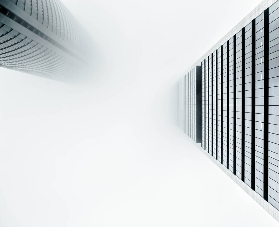 4k White Two Skyscrapers Wallpaper