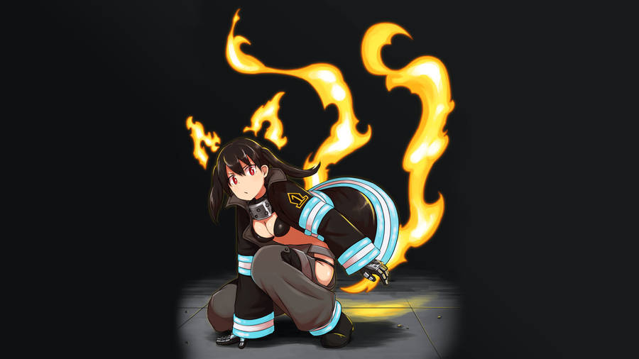 7680x4320 Fire Force Tamaki Kotatsu Flame 8k Wallpaper Wallpaper