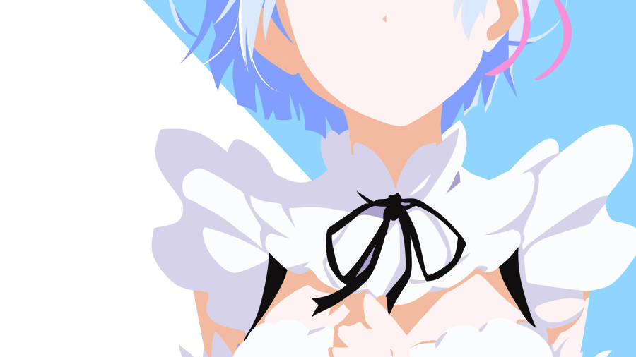 8k Anime Rem Vector Art Wallpaper