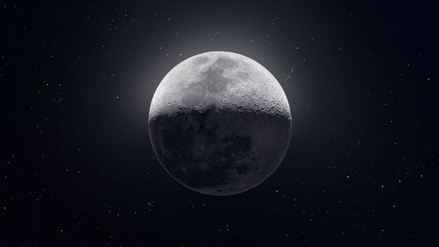 8k Ultra Hd Moon At Night Wallpaper