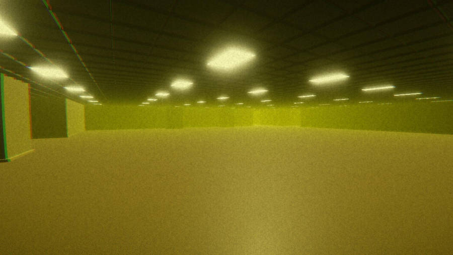 A 3d Model Of A Large Empty Room Wallpaper