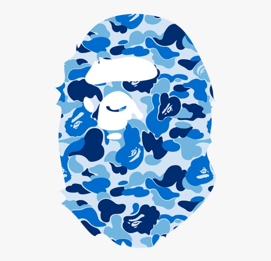 A Bathing Ape Blue Camouflage Face Mask Wallpaper