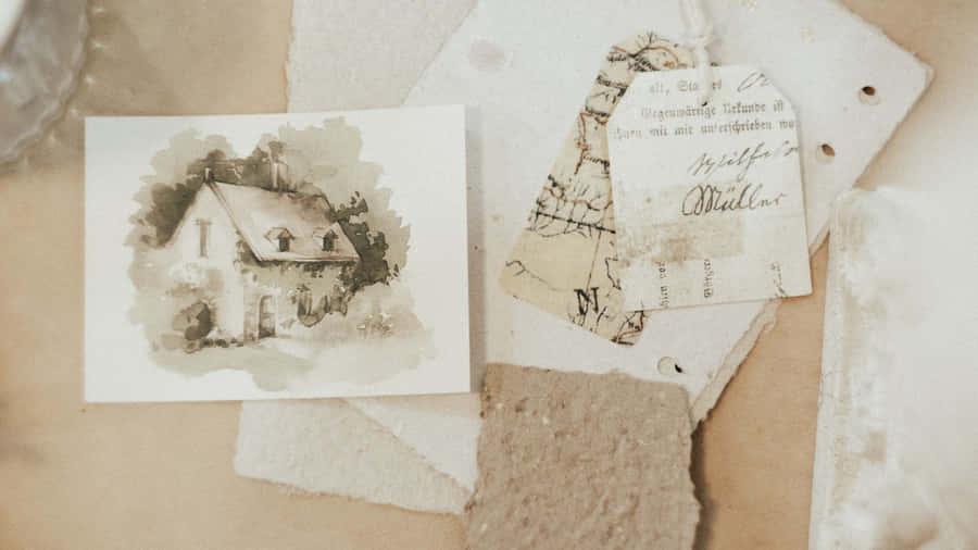 A Beautiful Brown And Pastel Aesthetic That Will Leave You In Awe Wallpaper