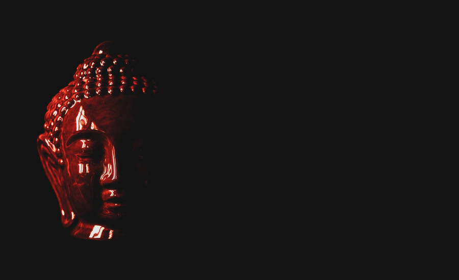 A Beautiful Buddha Head Figurine Wallpaper