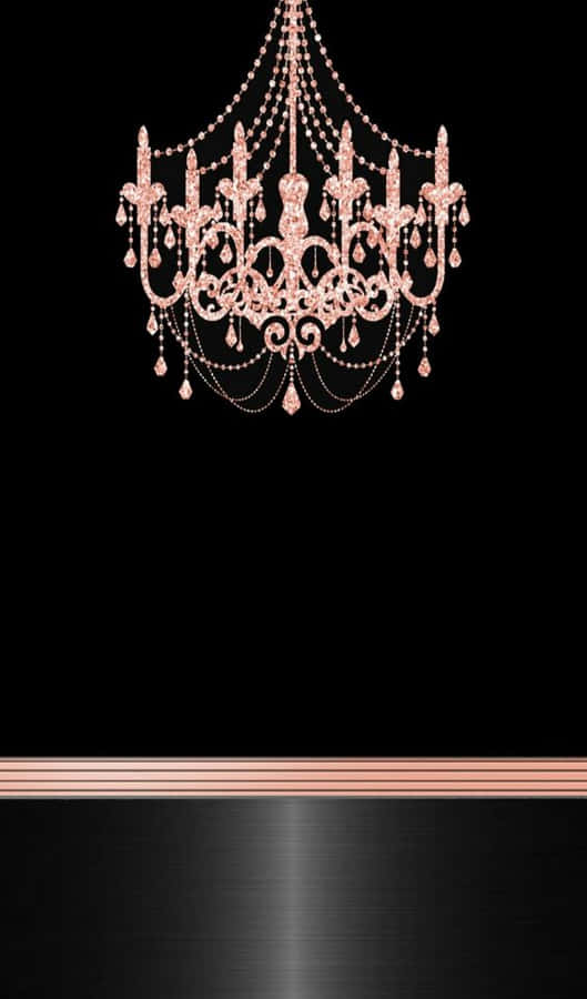 A Beautiful, Eye-catching Rose Gold And Black Pattern Wallpaper
