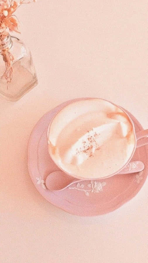 A Beautiful Peachy Pastel Landscape For You To Enjoy Wallpaper