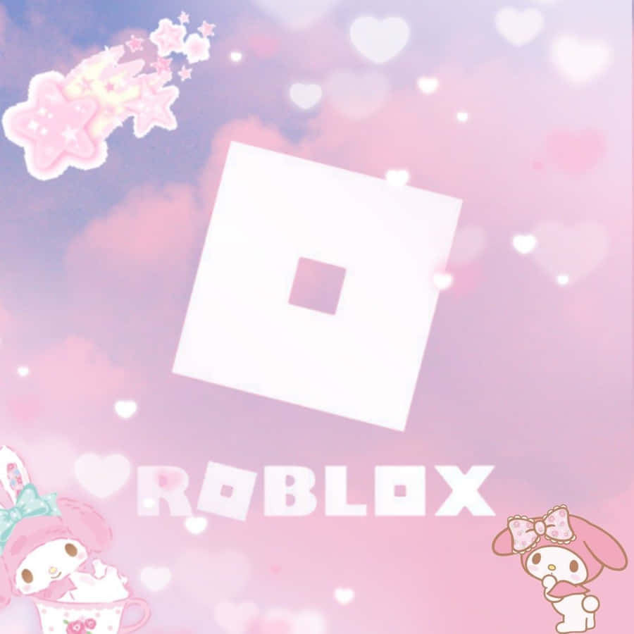A Beautiful Pink Roblox Logo Wallpaper