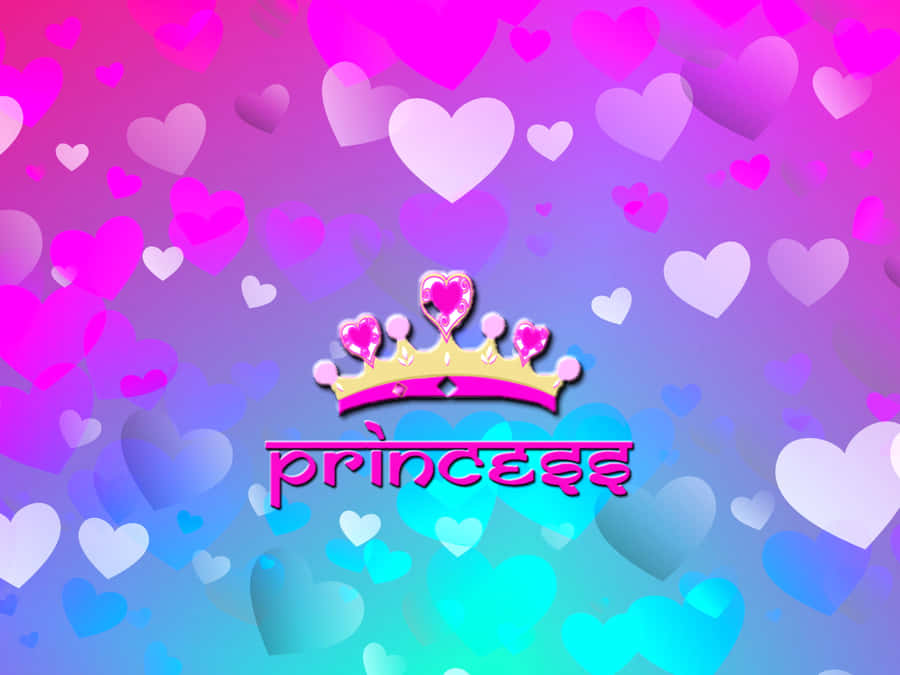 A Beautiful Princess Crown Adorned With Colorful Rhinestones. Wallpaper