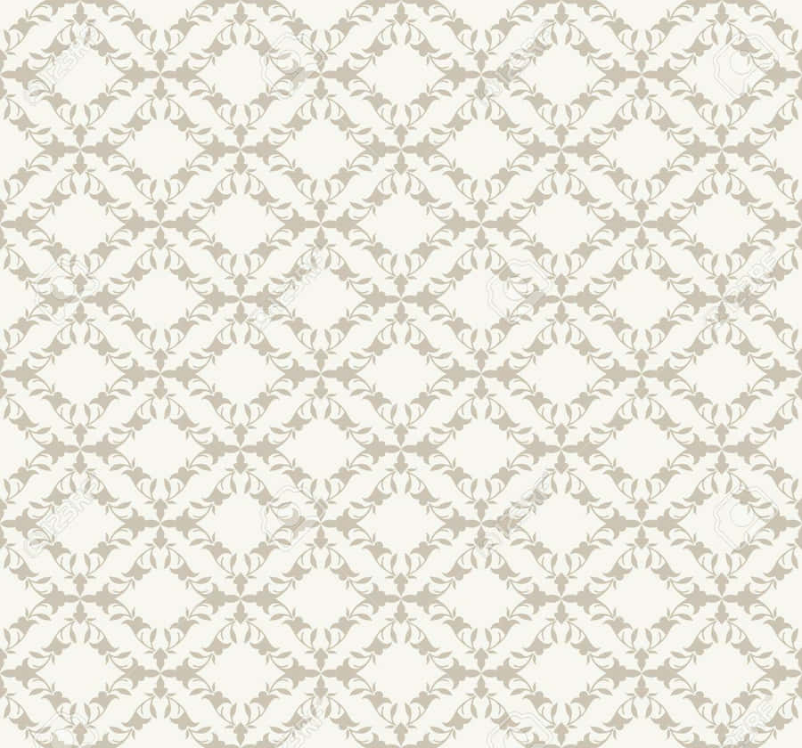 A Beige And White Floral Pattern Wallpaper