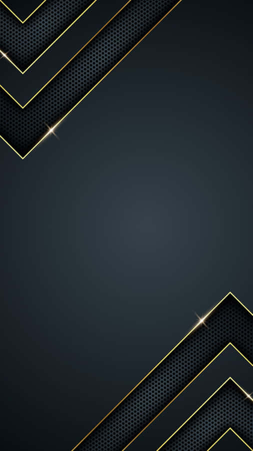 A Black And Gold Background With A Geometric Pattern Wallpaper