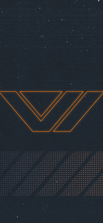 A Black And Orange Logo With A V In The Middle Wallpaper