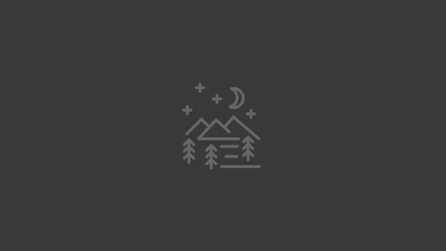 A Black And White Logo With A Mountain And A Tree Wallpaper