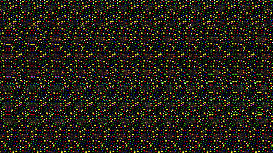 A Black And Yellow Pattern With Dots Wallpaper