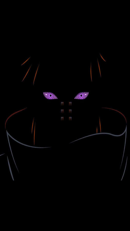 A Black Anime Character With Purple Eyes Wallpaper