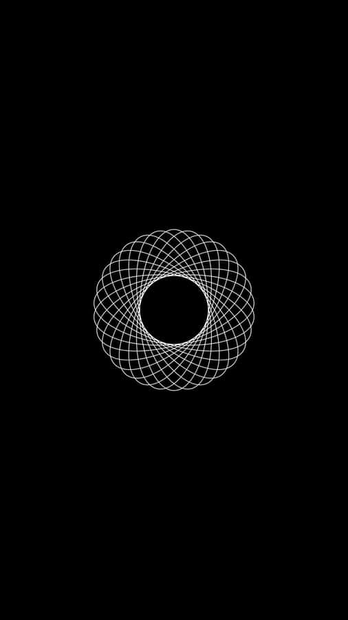 A Black Background With A Circle On It Wallpaper