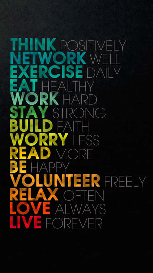 A Black Background With Words On It Wallpaper