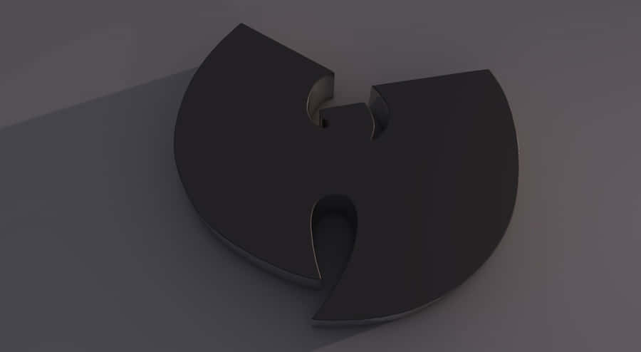 A Black Logo With A Black Outline On It Wallpaper