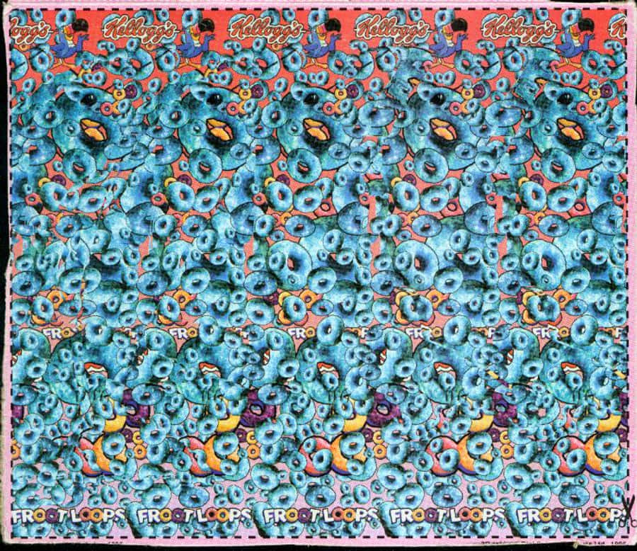 A Blue And Orange Scarf With A Colorful Pattern Wallpaper